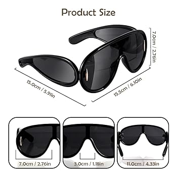 サングラス MASK SUNGLASSES Amazon.com: zxbaers Wave Mask Sunglasses, 2Pack Futuristic